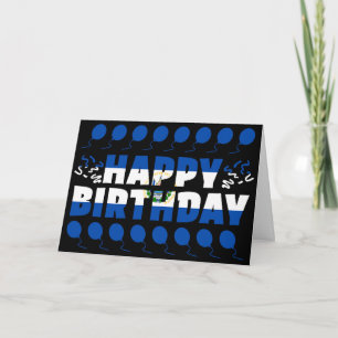 エルサルバドル国旗の愛国的誕生日 カード
