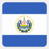 エルサルバドル国旗の正方形のステッカー スクエアシール (正面)