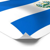 エルサルバドル国旗ポスター印刷 ポスター (角)