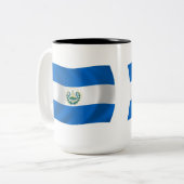 エルサルバドル国旗マグカップ ツートーンマグカップ (正面左)