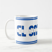 エルサルバドル国旗愛国 コーヒーマグカップ (左)