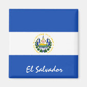 エルサルバドル国旗&アメリカの休日/スポーツファン マグネット (正面)