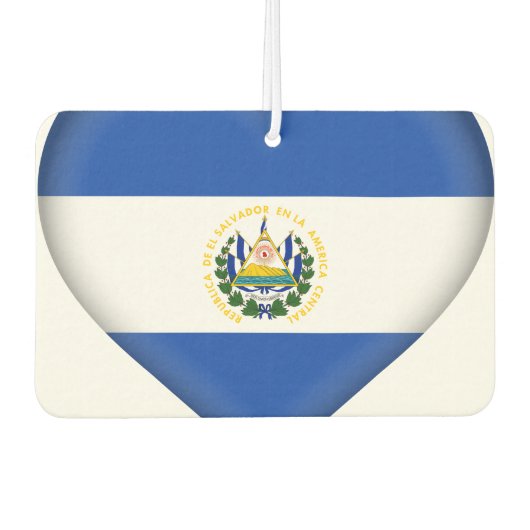 エルサルバドル国旗 カーエアーフレッシュナー (正面)