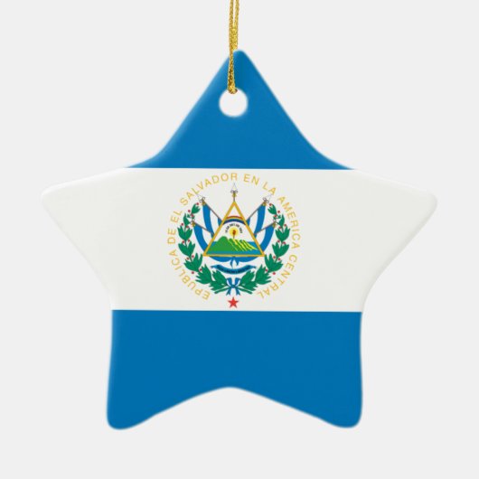 エルサルバドル国旗 セラミックオーナメント (正面)