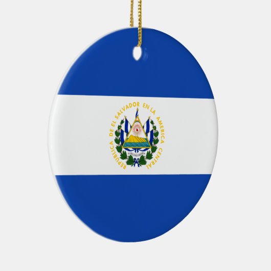 エルサルバドル国旗 セラミックオーナメント (右)