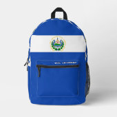 エルサルバドル国旗 プリントバックパック (正面)