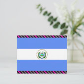 エルサルバドル国旗 ポストカード (スタンド正面)