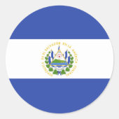 エルサルバドル国旗 ラウンドシール (正面)
