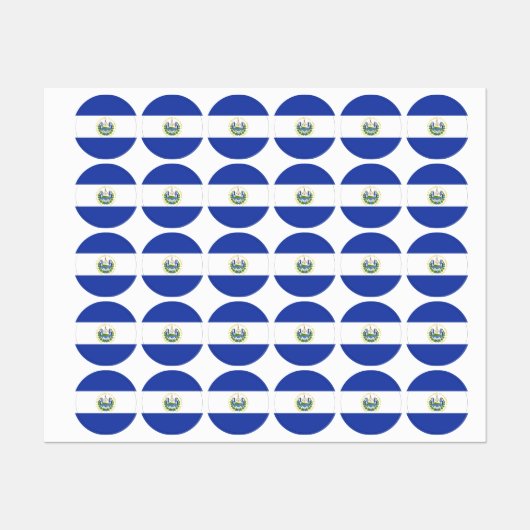 エルサルバドル国旗 ラベル (シート)