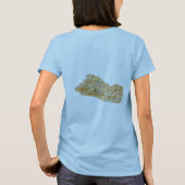 エルサルバドル国旗+地図+テキストTシャツ Tシャツ (裏面)