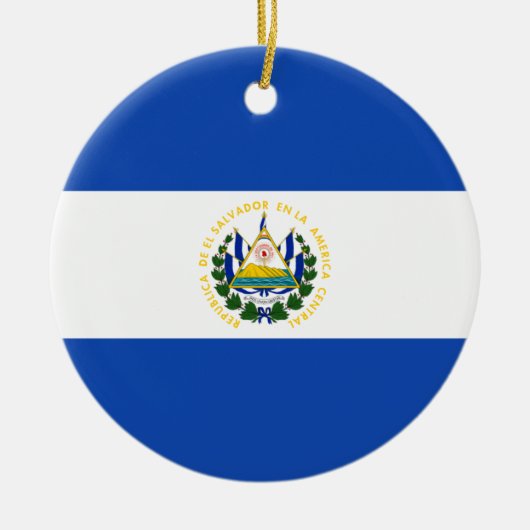 エルサルバドル国旗 – Bandera de El Salvドール セラミックオーナメント (正面)