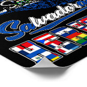 エルサルバドル国立ヒスパニック伝統月サルバ ポスター (角)