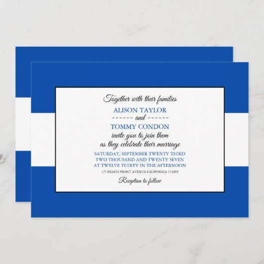 エルサルバドル国結婚旗 招待状 (正面/裏面)