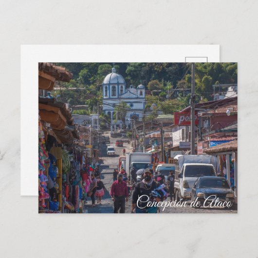エルサルバドル,コンセプシオンデアタコ ポストカード (正面/裏面)