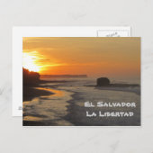 エルサルバドル、ラリベルタッド、エルサンザールの日の出 ポストカード (正面/裏面)
