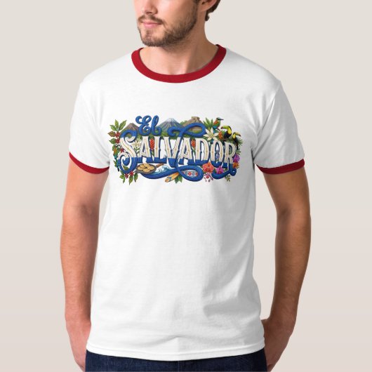エルサルバドル+旗+文化+伝統 Tシャツ (正面)