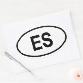 エルサルバドル「ES」 楕円形シール (封筒)