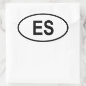 エルサルバドル「ES」 楕円形シール (バッグ)