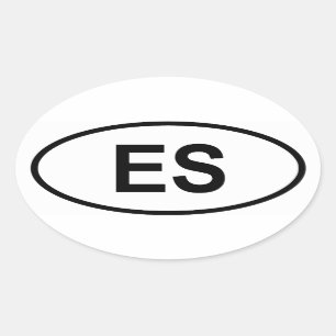エルサルバドル"ES " 楕円形シール