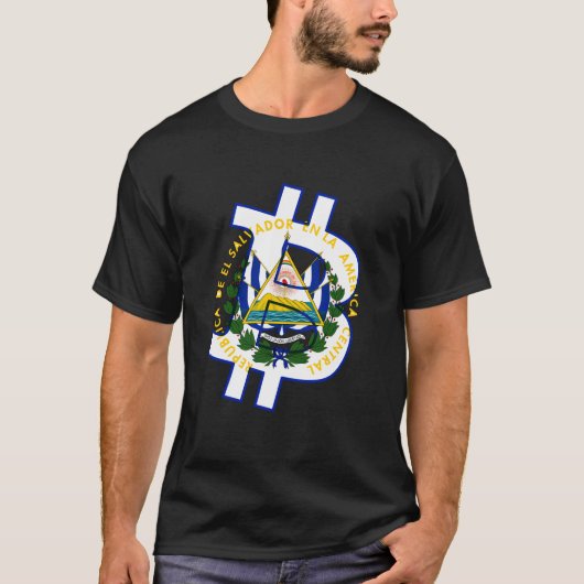 エルサルバドルBitcoin採用エルサルバドル国旗 Tシャツ (正面)
