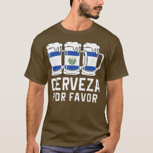 エルサルバドルCerveza Por Favor国旗Pupupuas Salvado Tシャツ