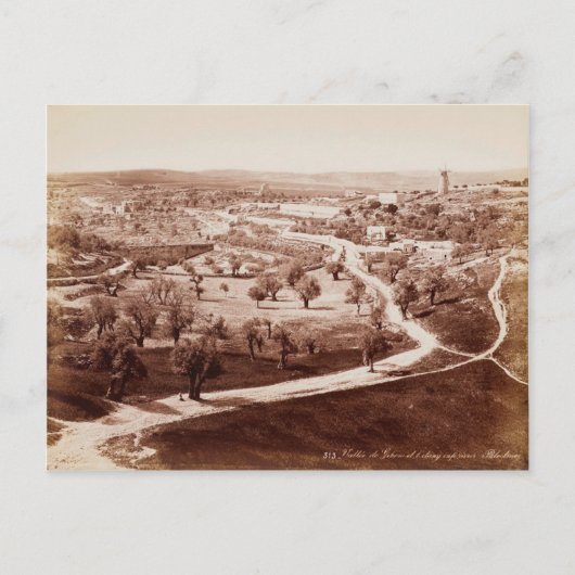 エルサレムからベツレヘムへの道 ポストカード (正面)