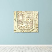 エルサレムとその周辺地域の地図(C) キャンバスプリント (インサイチュ (ウッドフロア))