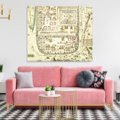 エルサレムとその周辺地域の地図(C) キャンバスプリント (インサイチュ (リビング))