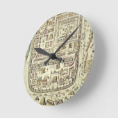 エルサレムとその周辺地域の地図(C) ラウンド壁時計 (傾斜)