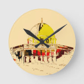 エルサレムとの時間：ロックウォールのドーム ラウンド壁時計 (正面)