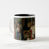 エルサレムのまわりのクルセーダーの行列 ツートーンマグカップ (正面左)