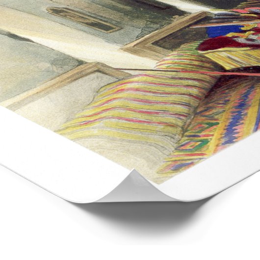 エルサレムのアルメニア修道院の部屋(色) ポスター (角)