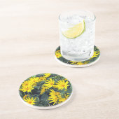 エルサレムのアーティチョーク花サンドストーンコースター コースター (側面)