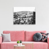 エルサレムのオリーブ山のヴィンテージ画像 キャンバスプリント (インサイチュ (リビング))