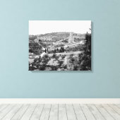 エルサレムのオリーブ山のヴィンテージ画像 キャンバスプリント (インサイチュ (ウッドフロア))