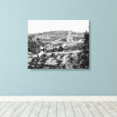 エルサレムのオリーブ山のヴィンテージ画像 キャンバスプリント (インサイチュ (ウッドフロア))