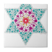 エルサレムのシールのデザインColorizedのダビデの星 タイル (正面)