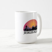 エルサレムのスカイライン – イスラエル旅行 コーヒーマグカップ (正面右)