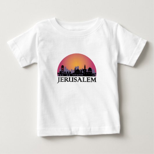 エルサレムのスカイライン – イスラエル旅行 ベビーTシャツ (正面)