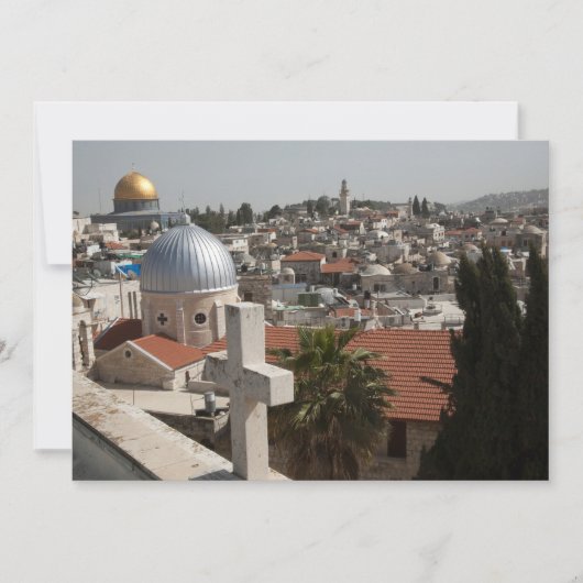 エルサレムのスカイライン サンキューカード (正面)