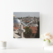 エルサレムのスカイライン スクエア壁時計 (ホーム)