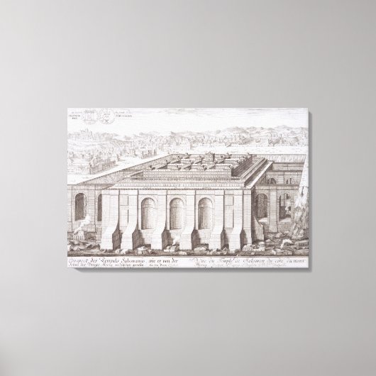 エルサレムのソロモンの神殿 キャンバスプリント (正面)