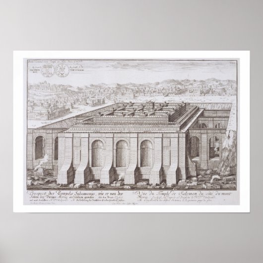 エルサレムのソロモンの神殿 ポスター (正面)