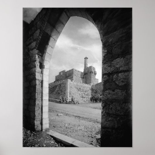 エルサレムのダビデの塔 ポスター (正面)