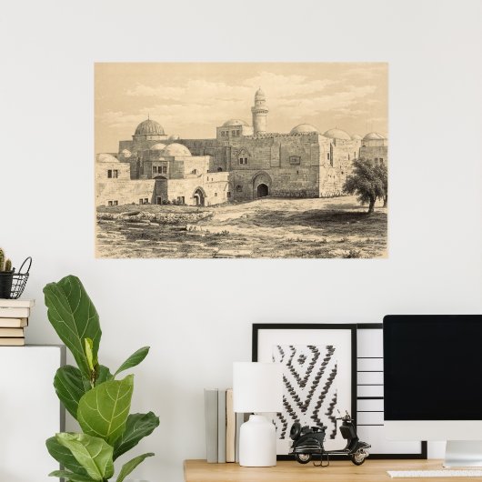 エルサレムのダビデ王の墓 ポスター (ホームオフィス)