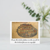 エルサレムのマダバモザイクの地図 ポストカード (スタンド正面)