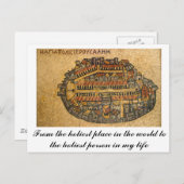 エルサレムのマダバモザイクの地図 ポストカード (正面/裏面)