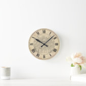 エルサレムの中世木版画 ラウンド壁時計 (ホーム)