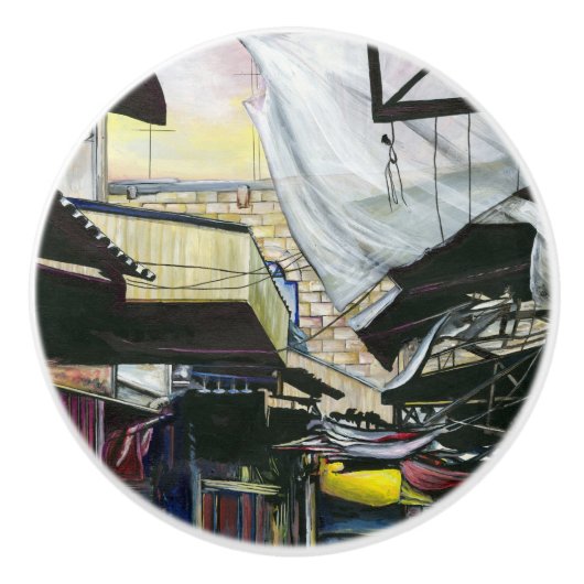 エルサレムの古代を歩いて家に帰る セラミックノブ (正面)