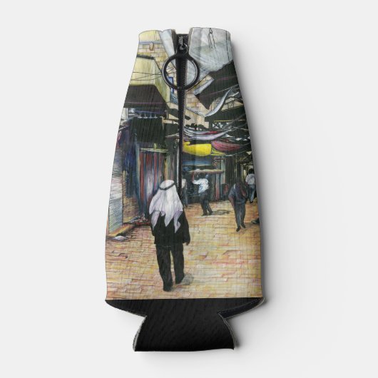 エルサレムの古代を歩いて家に帰る ボトルクーラー (裏面)